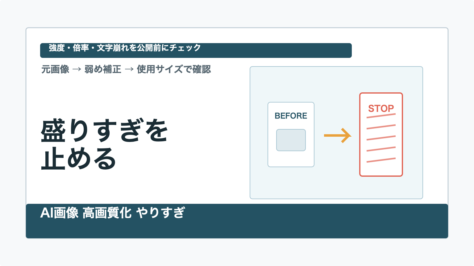 AI画像の高画質化でやりすぎを防ぐチェック手順のアイキャッチ